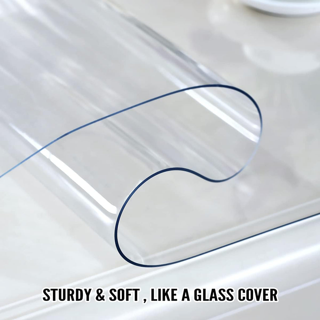 Clear Table Protector 42 x 78 Inch, 2mm Plastic Table Cover