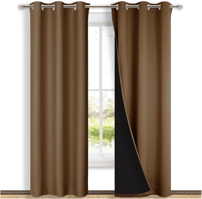 NICETOWN Blackout Curtains 84 inches Long, 2 Pieces, Full Light Blocking Drapes by NICETOWN