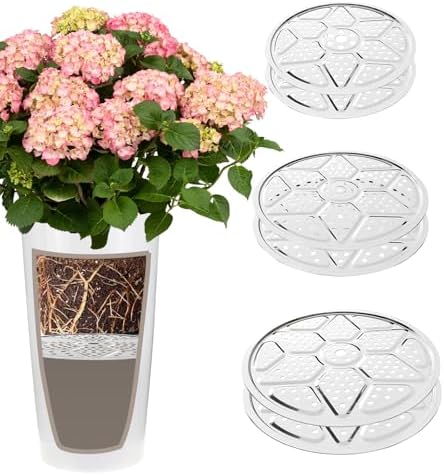 6 PCS Round Planter Inserts for Large Tall Pots,10" 11'' 12'' Stainless Steel Flower Pot Lift Insert Portable Planter Accessories Use Less Potting Soil,for Inside Pots with Drainage Hole