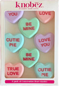 Knobēz 8pk Decorative Knob Covers - Valentine Conversation Hearts Decor