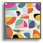 Society6 Abstract Modern Mid Century Canvas Print - Modern Wall Art by Ana Rut Bre Fine Art - Framed Canvas, Gallery-Quality Canvas with Fade-Resistant Ink, 10 X 10, Black