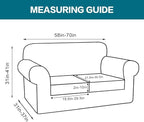 Turquoize 3 Piece Sofa Covers for 2 Cushion Couch Sofa Slipcover Soft Couch - Image 2