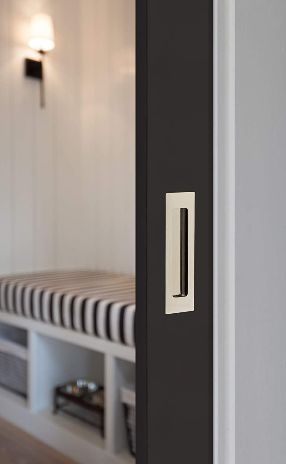 Emtek, Modern Rectangular, Flush Pull, 1-3/4" x 4", Satin Brass