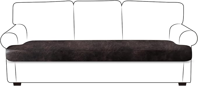 Leather Look Couch Cushion Covers Sofa Seat Slipcovers Sets Couches Furniture by ANARACHON