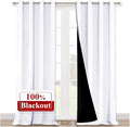 NICETOWN White 100% Blackout Curtains by NICETOWN