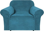 H.VERSAILTEX Stretch Velvet Armchair Cover Couch Covers 1 Cushion Chair by HVERSAILTEX