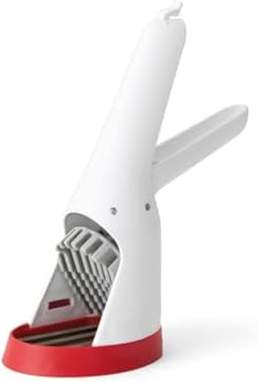 Chef'n Strawberry Slicer Fruit Prep Uniform Slice Safe Blade Tool Red