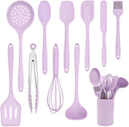 RANX INGST Kitchen Cooking Nonstick Silicone Utensils Set 11 pcs - Purple