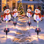 4 Pack Solar Snowman Christmas Decorations Outdoor, Snowman Yard Decor