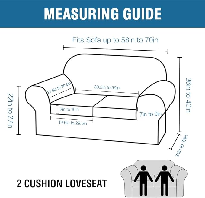 H.VERSAILTEX 3 Piece Stretch Sofa Covers - Image 2