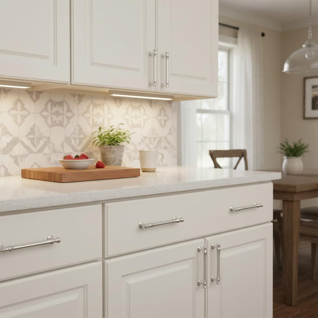 5" Brushed Satin Nickel Cabinet Pulls 10 Pack, AL3085SN