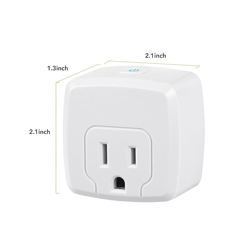 HBN 15A Smart Plug, Mini WiFi Outlet Works with Smart Life, 2.4Ghz, 4 Pack