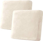H.VERSAILTEX Velvet Stretch Couch Cushion Cover Plush Cushion Slipcover by HVERSAILTEX