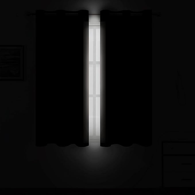 LEMOMO Light Beige Thermal Blackout Curtains/42 x 63 Inch/Set of 2 Panels Room - Image 3