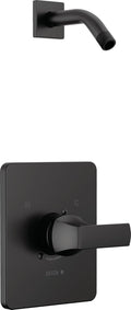 Delta Faucet Velum 14 Series Single-Function Black Shower Valve Trim Kit, Shower Handle, Delta Shower Trim Kit, Matte Black T14237-BLLHD (Shower Head and Valve Not Included)