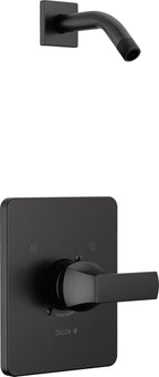 Delta Faucet Velum 14 Series Single-Function Black Shower Valve Trim Kit, Shower Handle, Delta Shower Trim Kit, Matte Black T14237-BLLHD (Shower Head and Valve Not Included)
