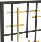 Pilgrim Home and Hearth 18332 Contemporary Summer Screen, Black with Brass Accents