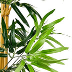 Amazon Basics Artificial Bamboo Plant with Plastic Planter Pot, 39.4", Green, Home Office Decor, Floor Plant