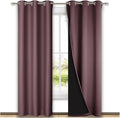 NICETOWN Dry Rose Blackout Curtains 80 inches Long, Full Light Blocking Drapes by NICETOWN