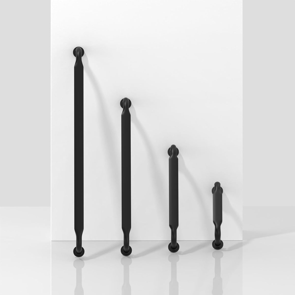 2 Pack Matte Black Cabinet Pulls 5 Inch(128mm) Kitchen Cabinet Handles Solid Zinc Alloy Cabinet Hardware Drawer Pulls