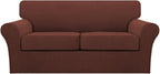 Turquoize 3 Piece Sofa Covers for 2 Cushion Couch Sofa Slipcover Soft Couch by Turquoize