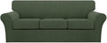 Turquoize 4 Piece Sofa Covers for 3 Cushion Couch Sofa Slipcover Soft Couch by Turquoize