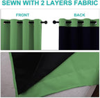 NICETOWN Full Shade Curtain Panels, 62 x 72 inch, Forest Green, Pair of Energy - Image 4