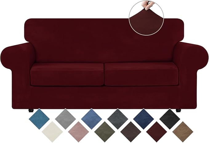 WEERRW Velvet Couch Covers for 2 Cushion Couch Sofa by WEERRW