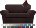 Turquoize 3 Piece Sofa Covers for 2 Cushion Couch Sofa Slipcover Soft Couch by Turquoize