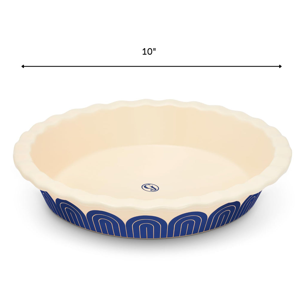 Great Jones 10 inch Baking Ceramic Pie Dish (Blueberry) - Oven Safe 500°F