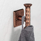 Monarch Abode Towel Hooks for Bathrooms – 2 Pack 3-inch Hand Hammered Metal Antique Copper Hook, Wall Mounted Bathroom Hooks for Towels, Support up to 11 lbs Bath Robe Hook, Towel Hanger for Bathroom