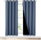 NICETOWN Full Shade Curtain Panels 72 inches Long, Pair of Energy Smart & Noise by NICETOWN