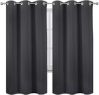 LEMOMO Dark Grey Thermal Blackout Curtains/42 x 72 Inch/Set of 2 Panels Room - Image 2