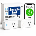 Smart Plug, Works with Alexa & Google Assistant, Smart Life App & Voice Control, Energy Monitoring, Timer Scheduling, No Hub Required, App Remote Control, 2.4 GHz WiFi Outlet, 10A 2-Pack