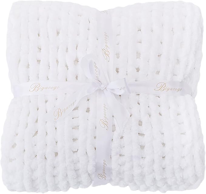 Bigacogo Chunky Knit Throw Blanket - Image 8