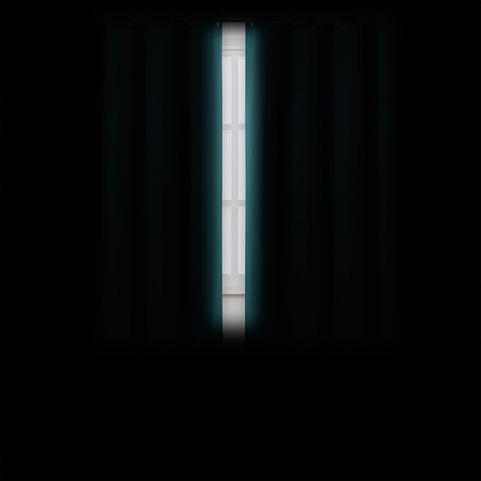 LEMOMO Sea Teal Blackout Curtains 42 x 54 Inch Length Set of 2 Panels Grommet - Image 3