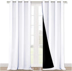 NICETOWN White 100% Blackout Curtains by NICETOWN