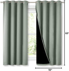 NICETOWN Greyish Green 100% Blackout Lined Curtains, 2 Thick Layers Completely - Image 9