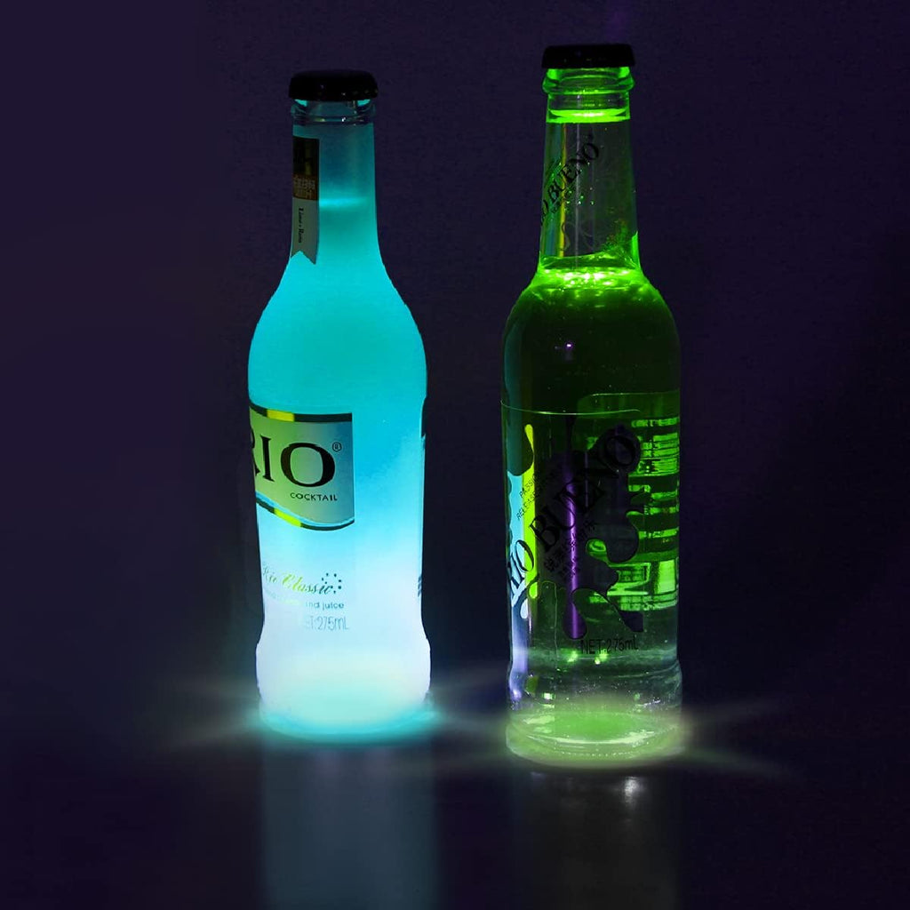 AHIIER 12 PCS Led Coasters for Drink, Bar Coaster Led Bottle Sticker Lights