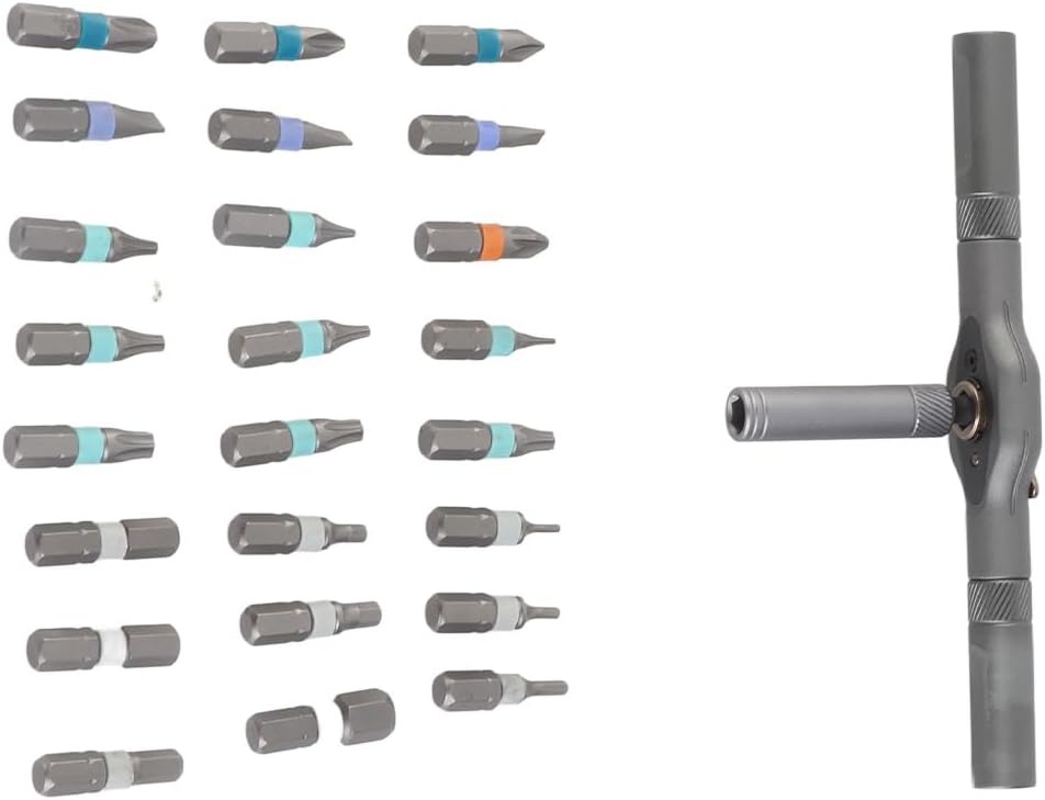 Ratchet Screwdriver Set 24-in-1 Bit Multipurpose Repair Tool Manual Hardware with Handle RS1 for Home Maintenance