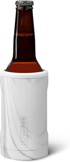 BrüMate Hopsulator Bott'l Insulated Bottle Cooler for Standard 12oz Glass Bottles | Glass Bottle Insulated Stainless Steel Drink Holder for Beer and Soda (Glitter Rose Gold)