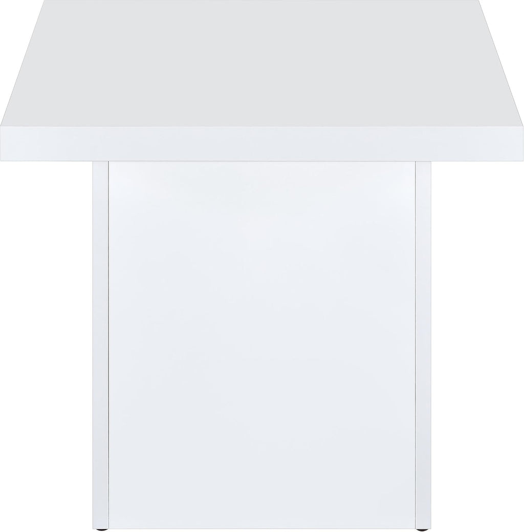 Coaster Devar 23.5-Inch Living Room Square End Table, White Gloss 710897