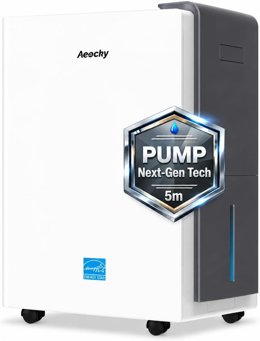 AEOCKY Dehumidifier with Pump Up to 16.5ft Energy Star Most Efficient 2025