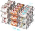 Can Organizer for Pantry, Rolling Food Pantry Storage Rack, 3 Tier