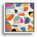 Society6 Abstract Modern Mid Century Canvas Print - Modern Wall Art by Ana Rut Bre Fine Art - Framed Canvas, Gallery-Quality Canvas with Fade-Resistant Ink, 10 X 10, Black
