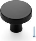 Ravinte Matte Black Cabinet Knobs Solid Pulls Single Hole 5 Pack