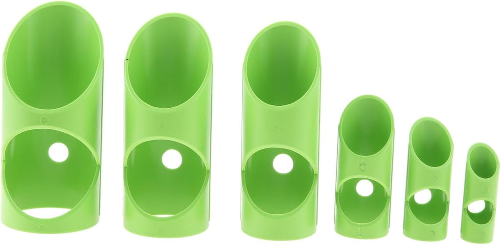 dophee 6pcs Pipe Insulation Cutting Guide Set, Green 15mm-53mm