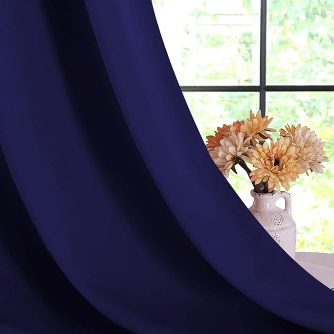 NICETOWN Living Room Blackout Curtain Panels, Window Treatment Energy Saving - Image 2