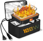 Portable Oven 100W Food Warmer, 12V/24V/110V Electric Lunch Box Food Heater for Adults, 3-in-1 Personal Microwave Oven/Heated Lunch Box for Car/Truck/Home/Office/Travel/Hotel/Outdoor Use