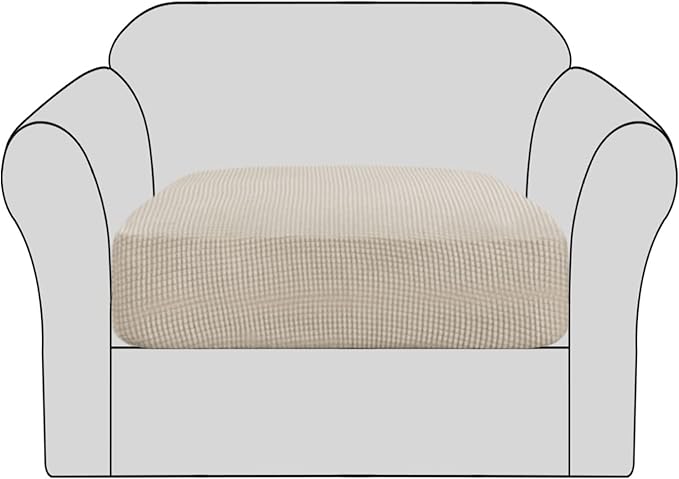 H.VERSAILTEX Stretch Couch Cushion Covers Individual Seat Sofa Chair Slipcovers by HVERSAILTEX